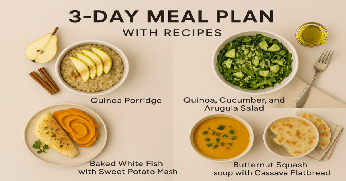Therapeutiq 3-Day Meal Plan with Recipes